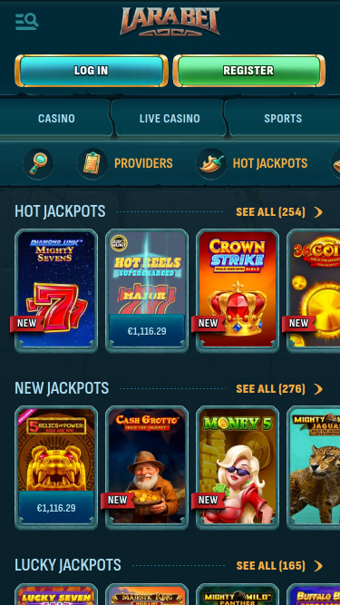 Larabet Casino Mobile Jackpot