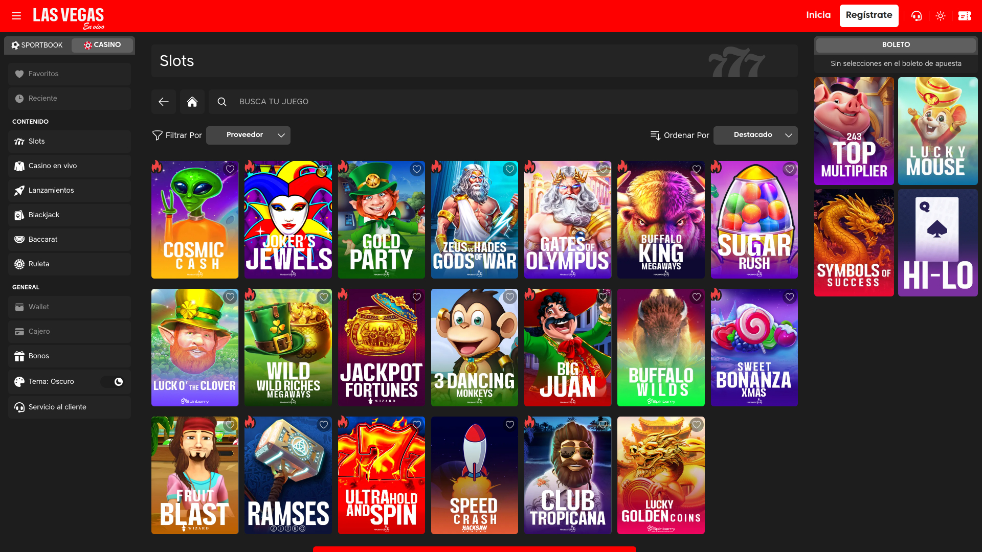 Jeux de casino en direct de Las Vegas sur ordinateur