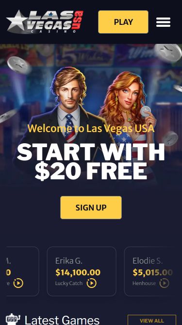Las Vegas USA Mobile Homepage