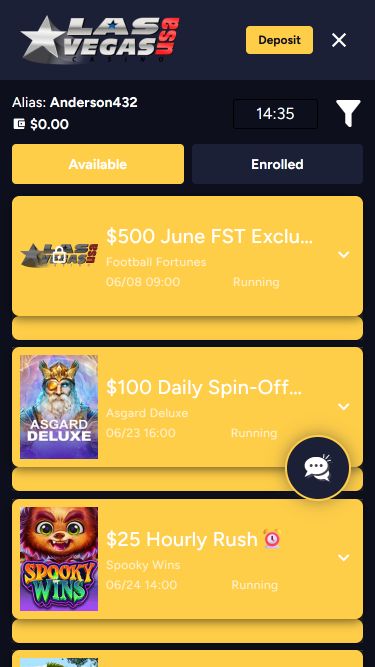 Las Vegas USA Mobile Tournaments