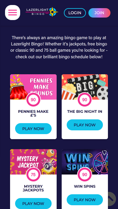 Lazerlight Bingo Casino Bingo móvil