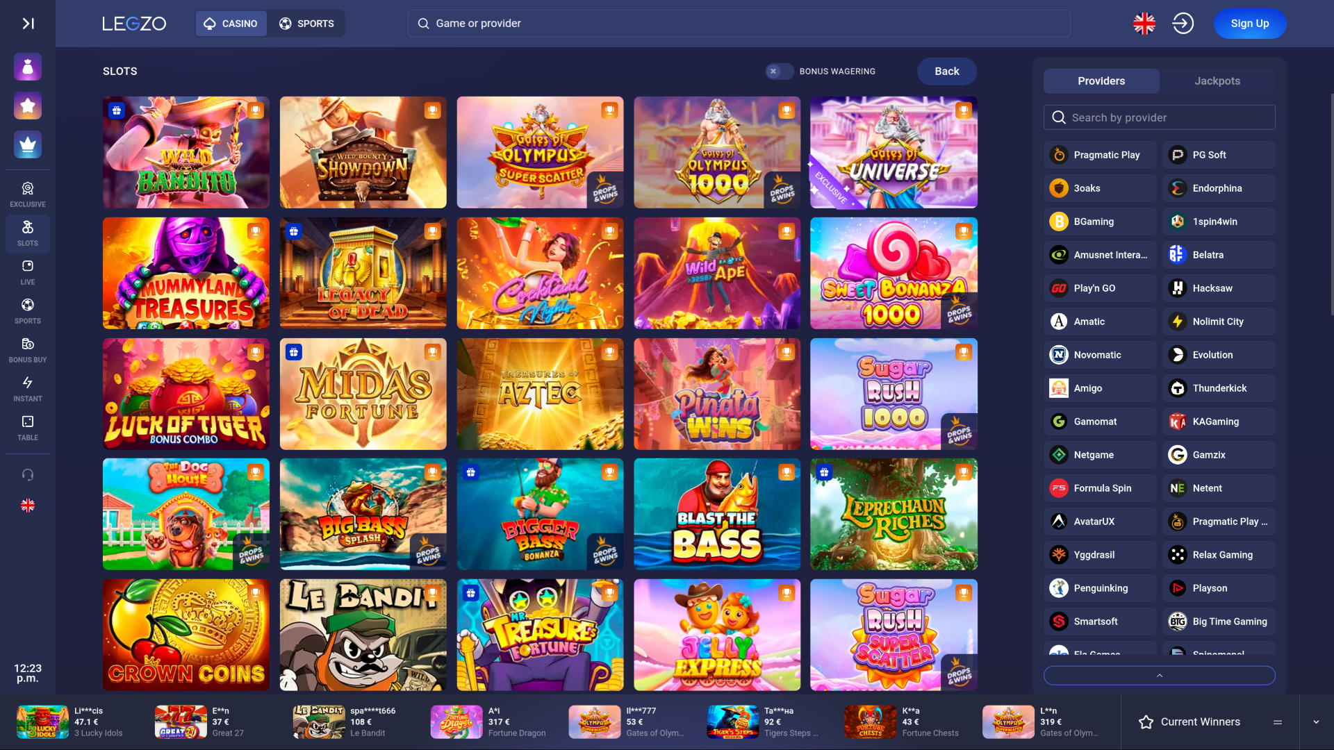 Legzo Casino Desktop-Spieleentwickler