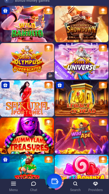 Jeux mobiles de casino Legzo