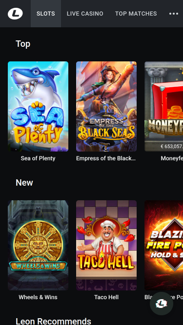 Jeux mobiles de casino Leon