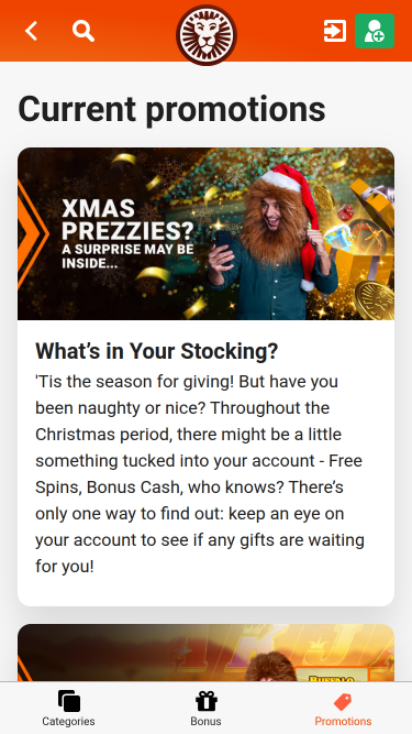 Promoções móveis do LeoVegas Casino