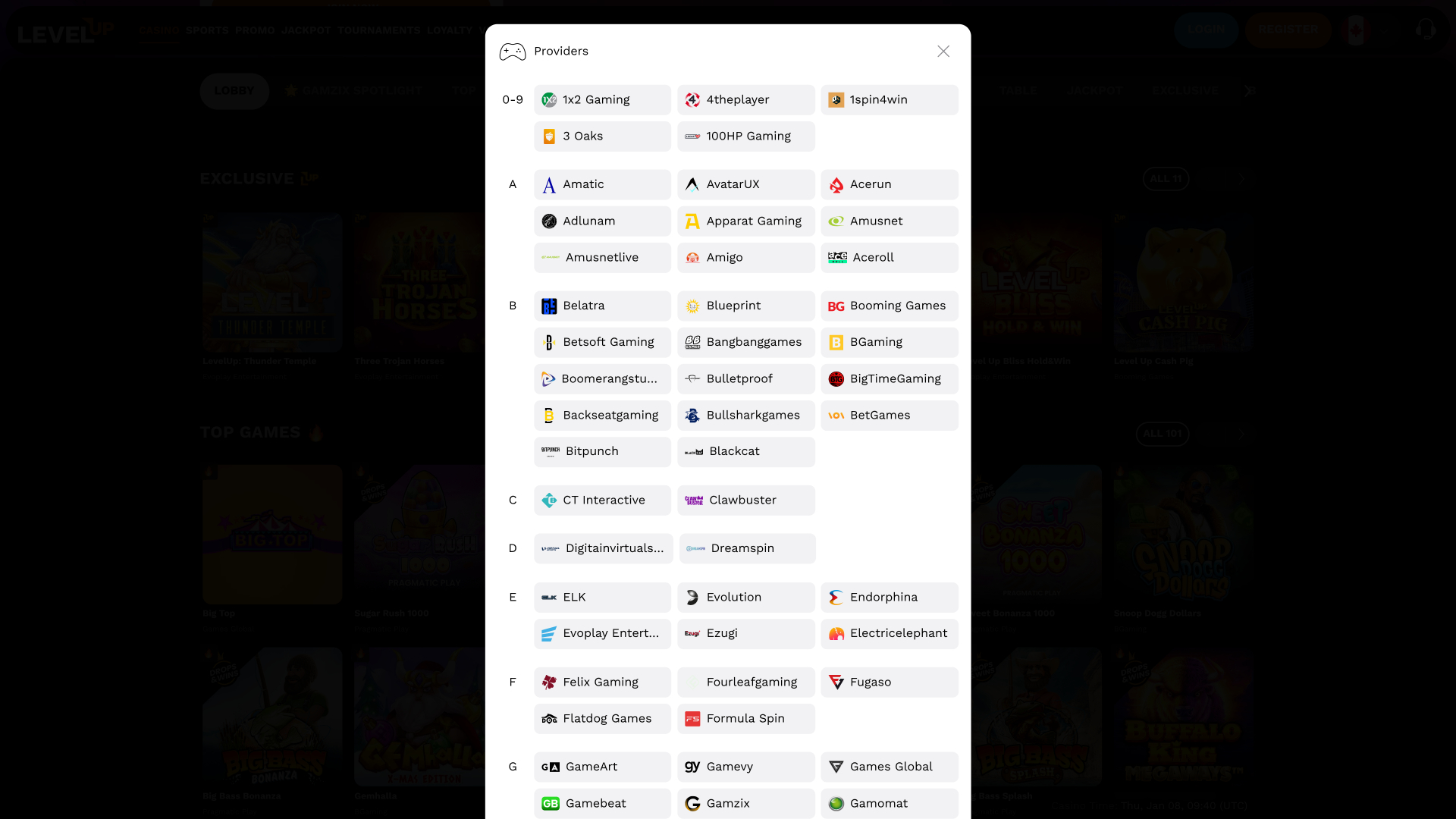 Levelup Casino Desktop Game Developers