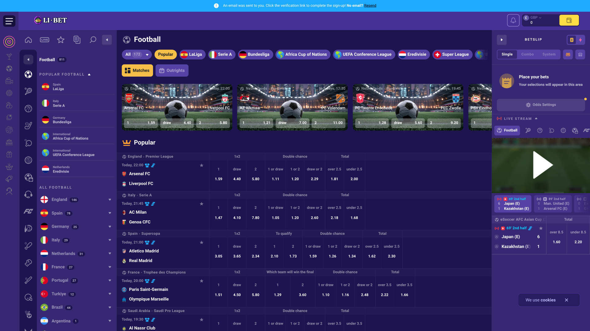 Li Bet Casino Desktop Sports