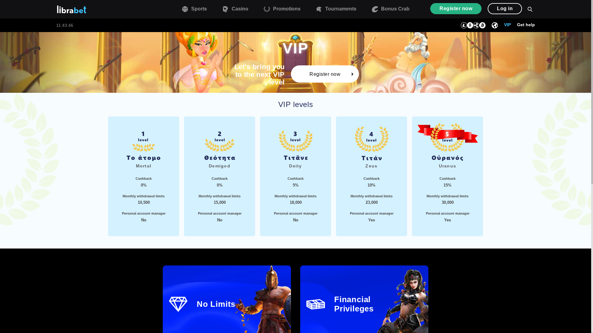 LibraBet Casino Desktop VIP-Programm