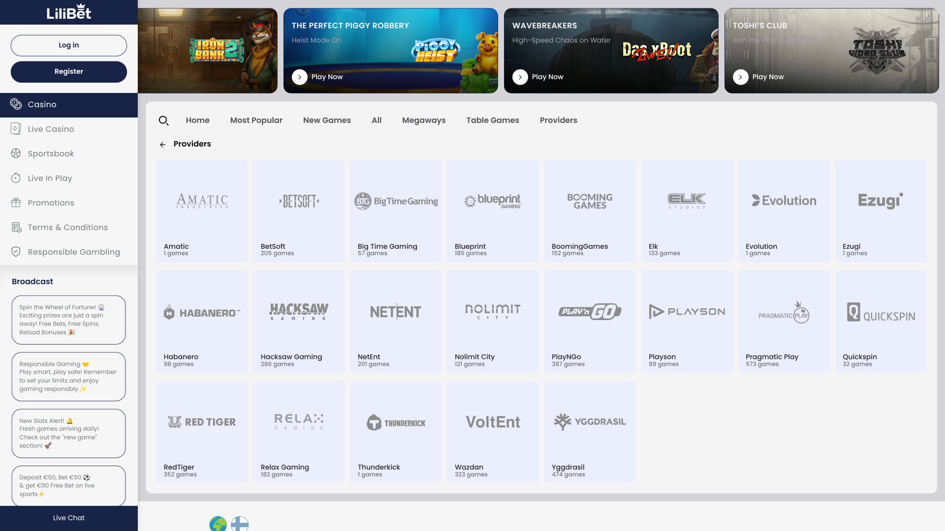 Lilibet Casino Desktop Game Developers