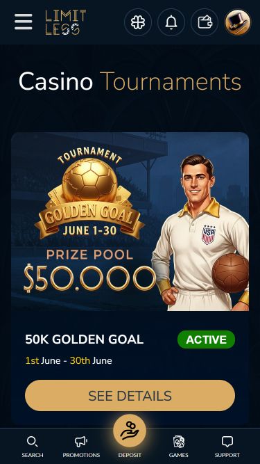 Мобильные турниры Limitless Casino