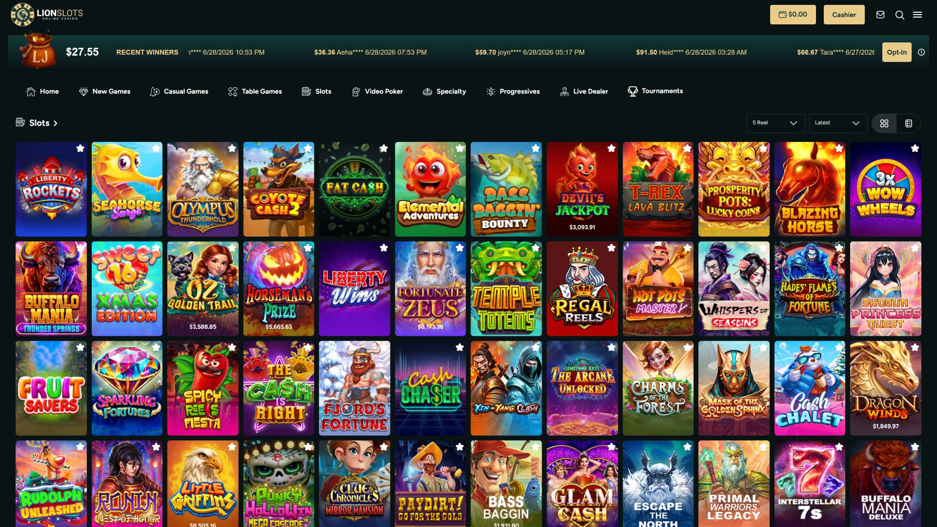 Игры для ПК в казино Lion Slots