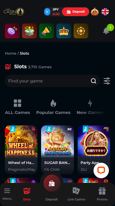 Juegos móviles de casino en vivo