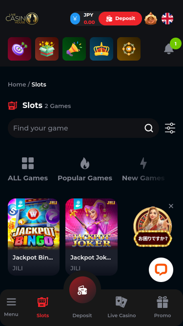 Casino en vivo con jackpot móvil