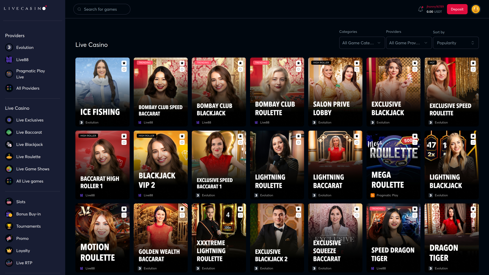 Casinò dal vivo con croupier dal vivo