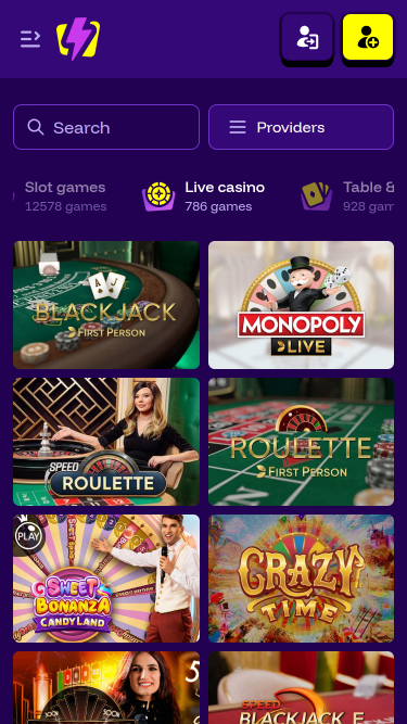 Casino LiveWinz avec croupier en direct