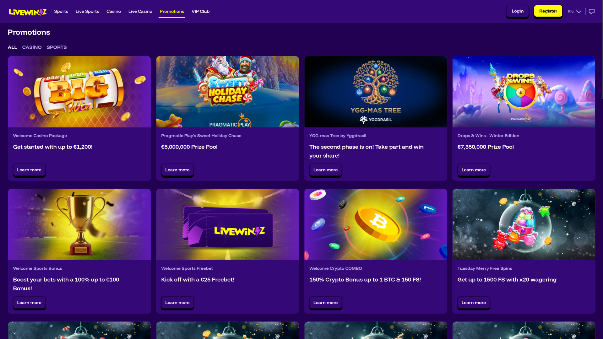 Promotions du casino LiveWinz