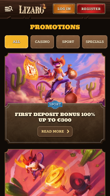 Акции казино Lizaro