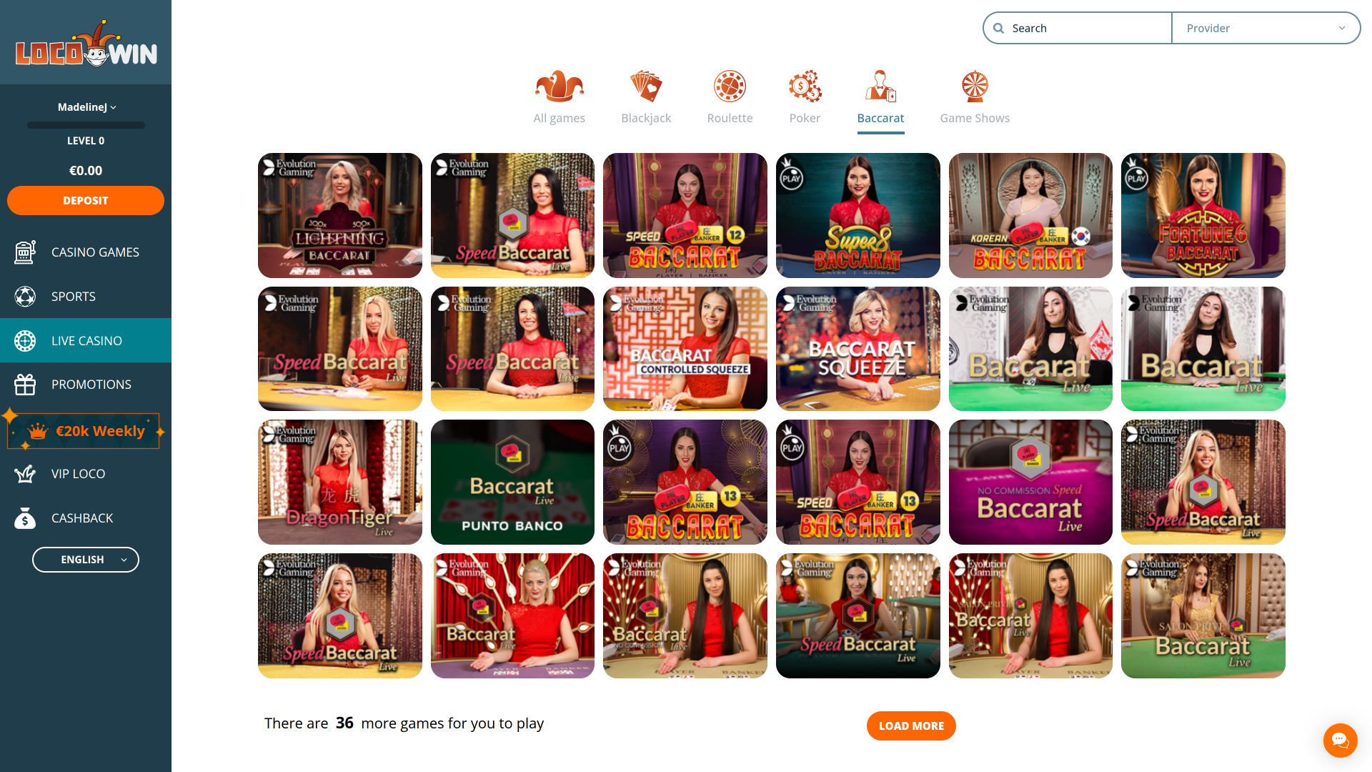 Locowin Casinò Desktop Dealer Dal Vivo