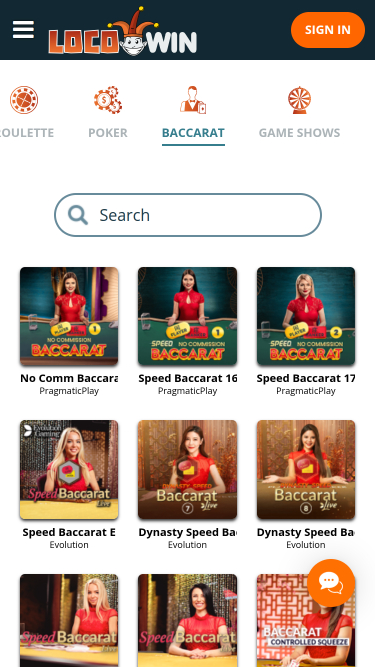 Locowin Casino Mobile Live Dealer