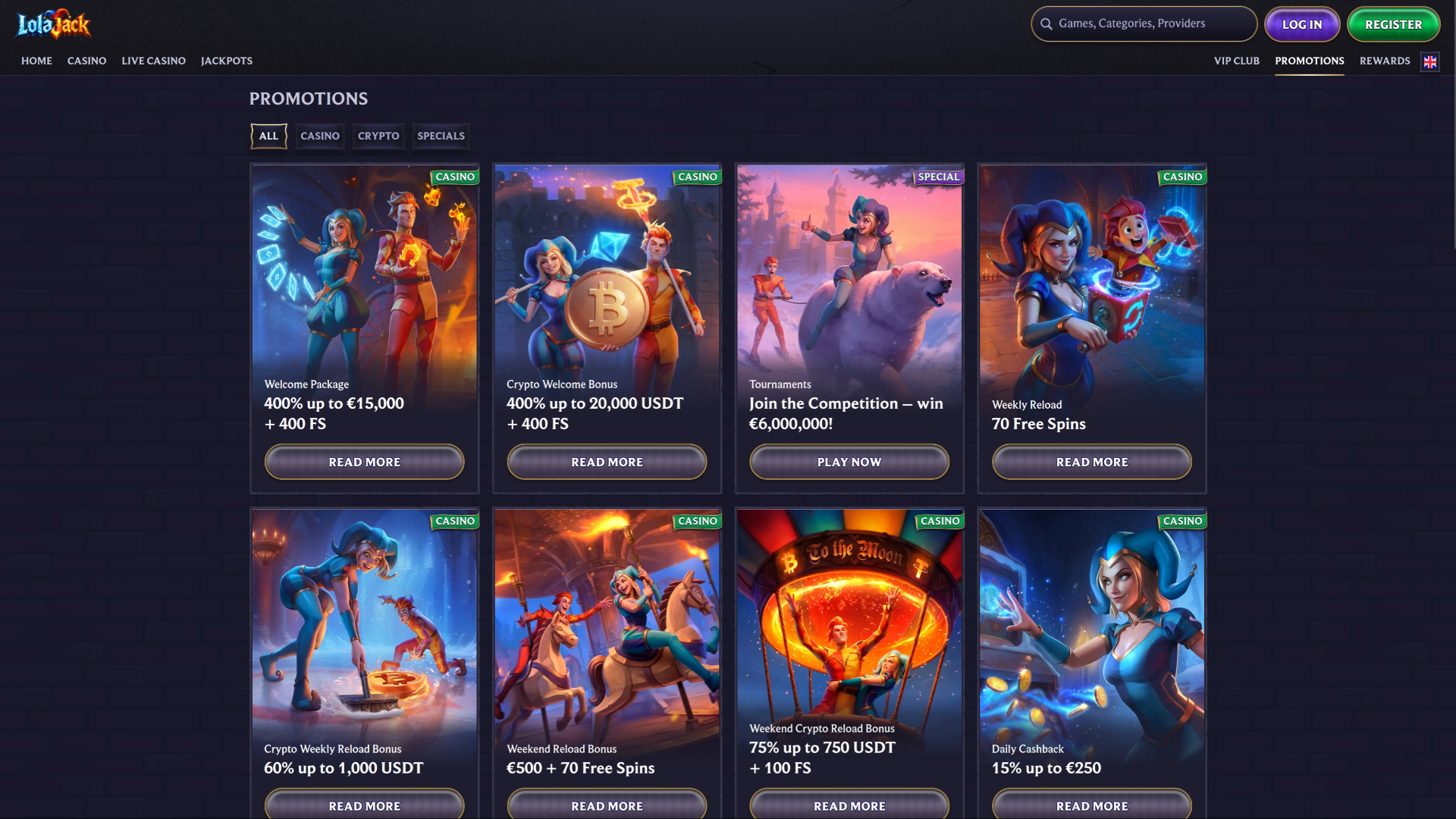 Promozioni del casinò LolaJack