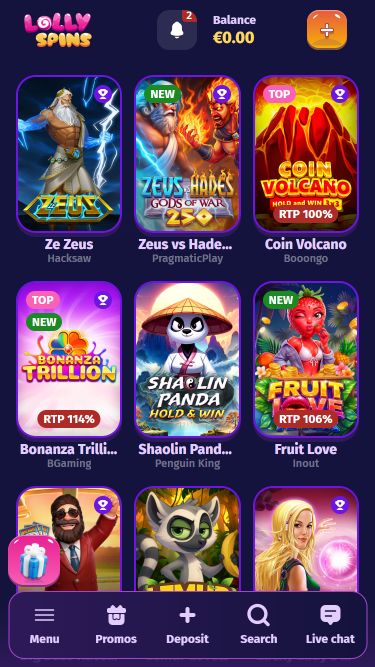 Jeux mobiles de casino Lolly Spins