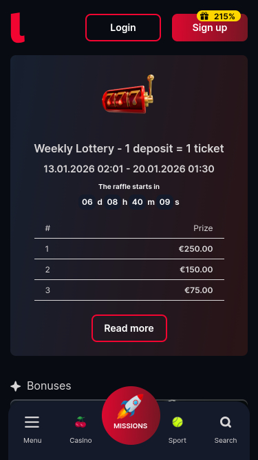 Lollybet Casino Mobile-Aktionen
