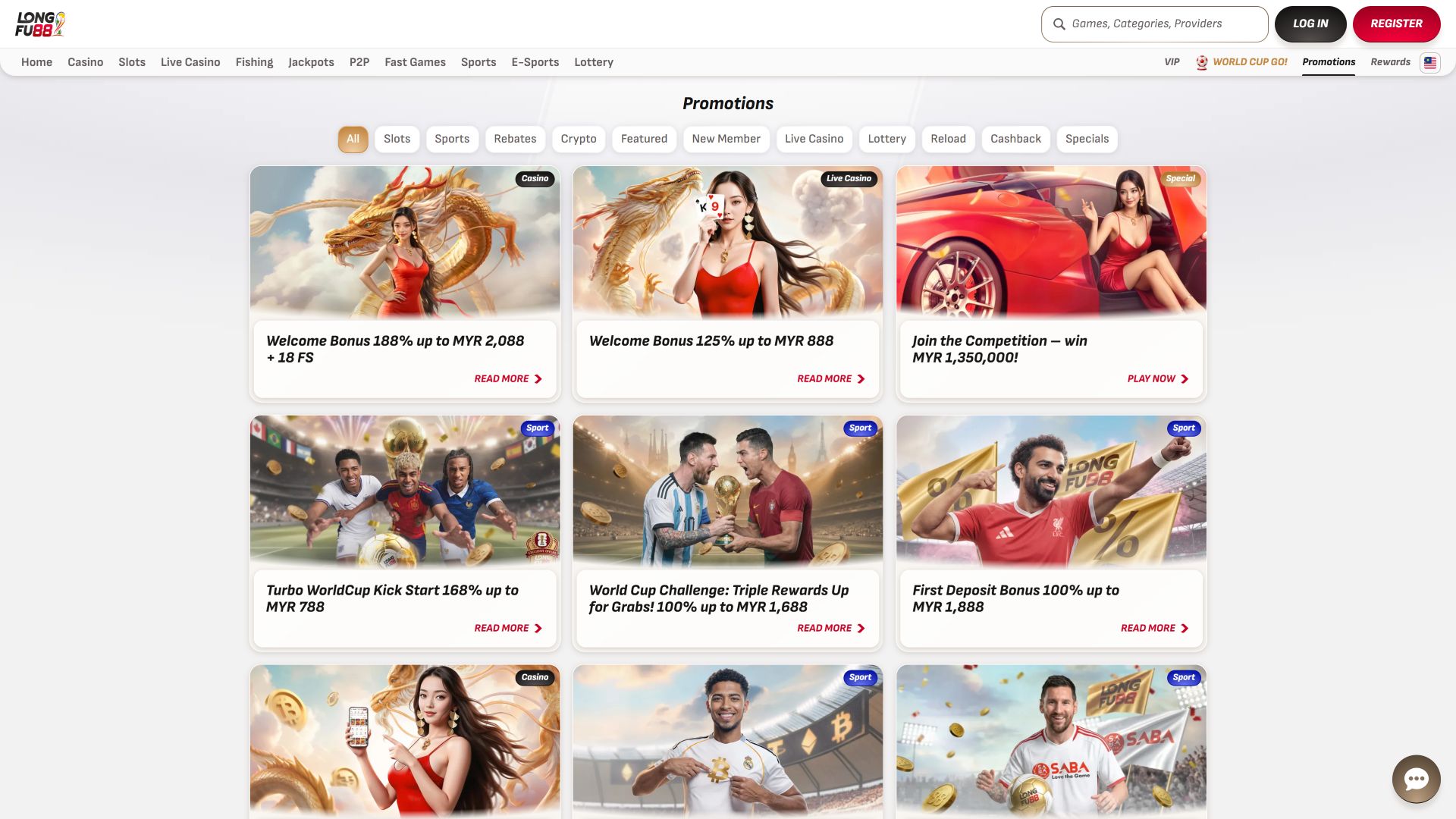 Promotions pour ordinateur de bureau du casino LongFu88