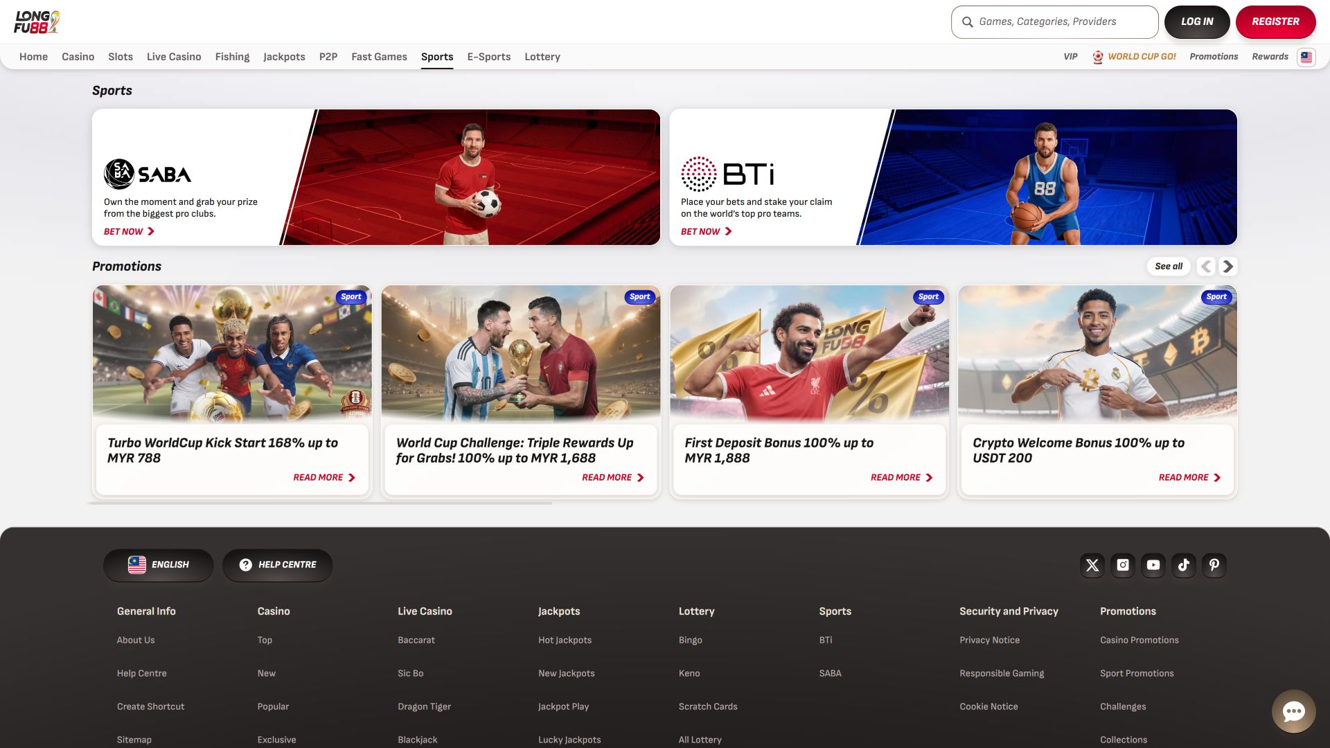 LongFu88 Casino Sports sur ordinateur