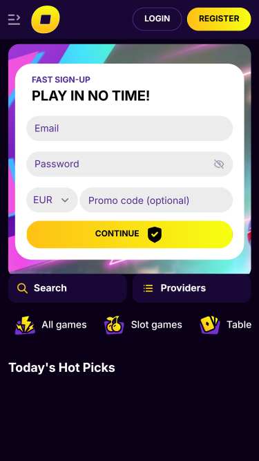 Homepage di Casino Loots