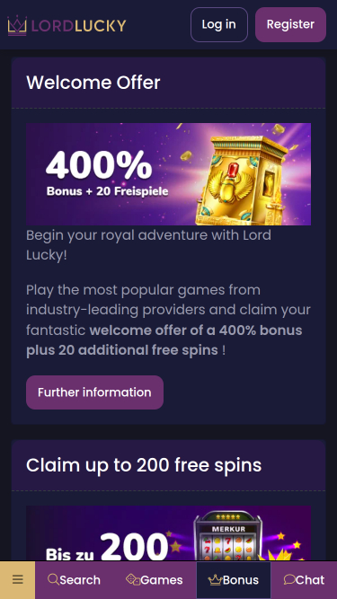 Lord Lucky Casino Mobile Promotions
