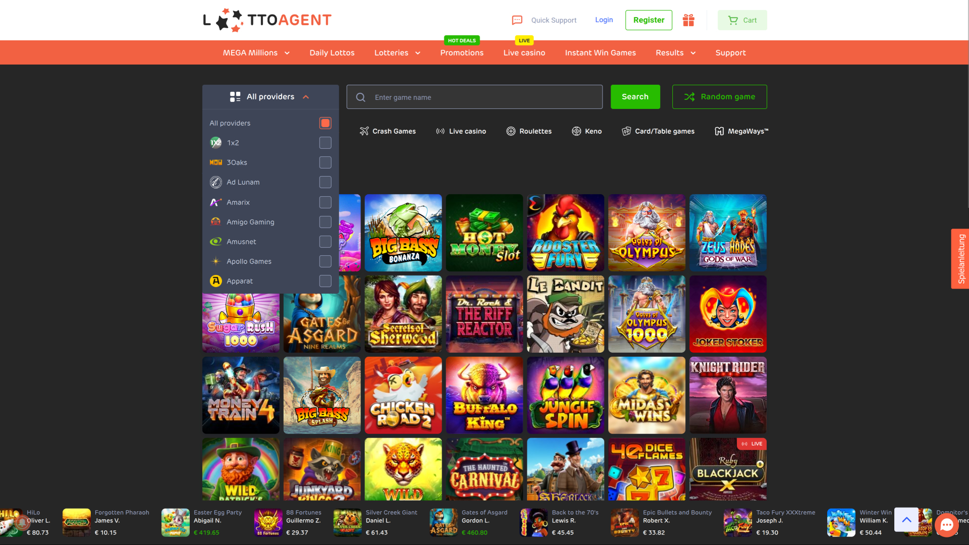 Développeurs du jeu de bureau Lotto Agent