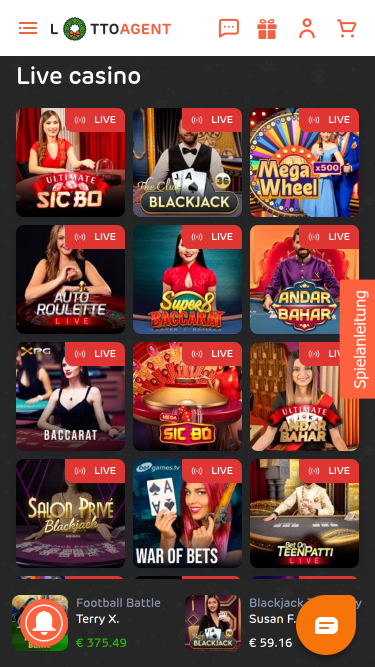 Agente Lotto Mobile Live Dealer