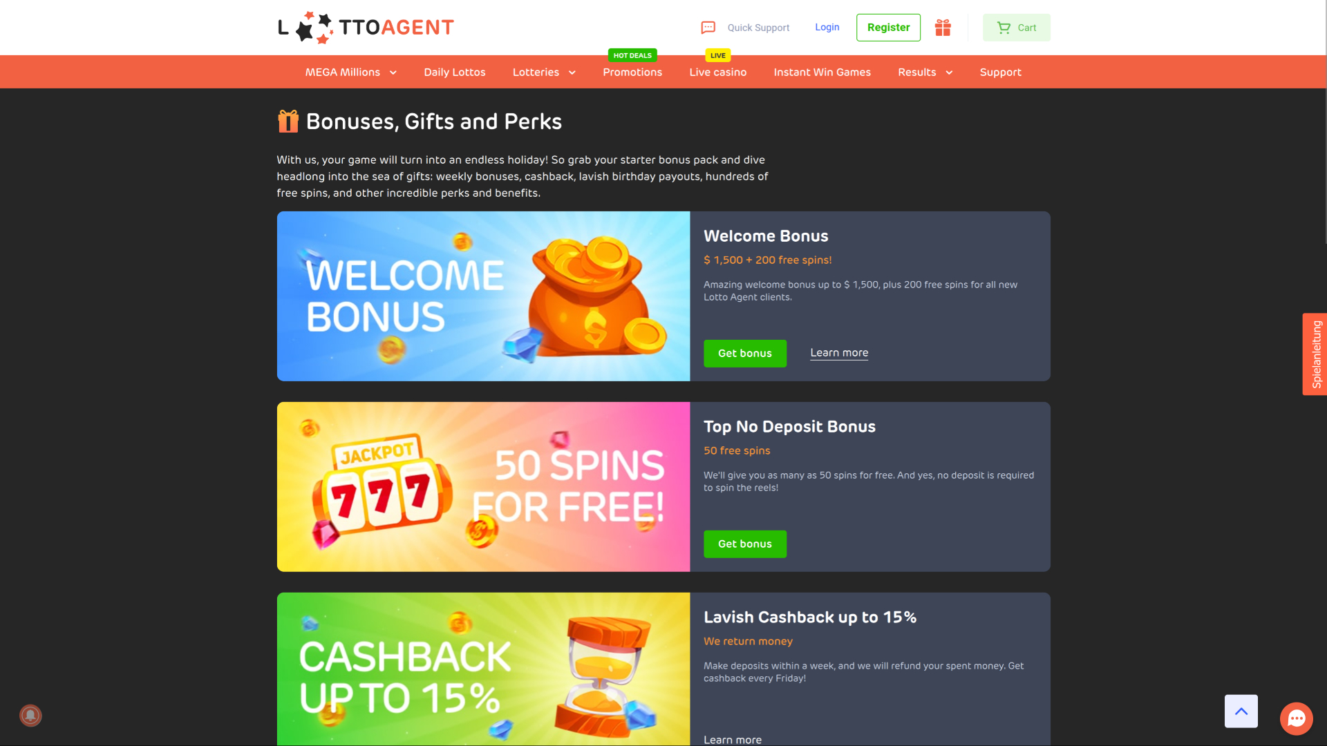 Promotions Lotto Agent Desktop