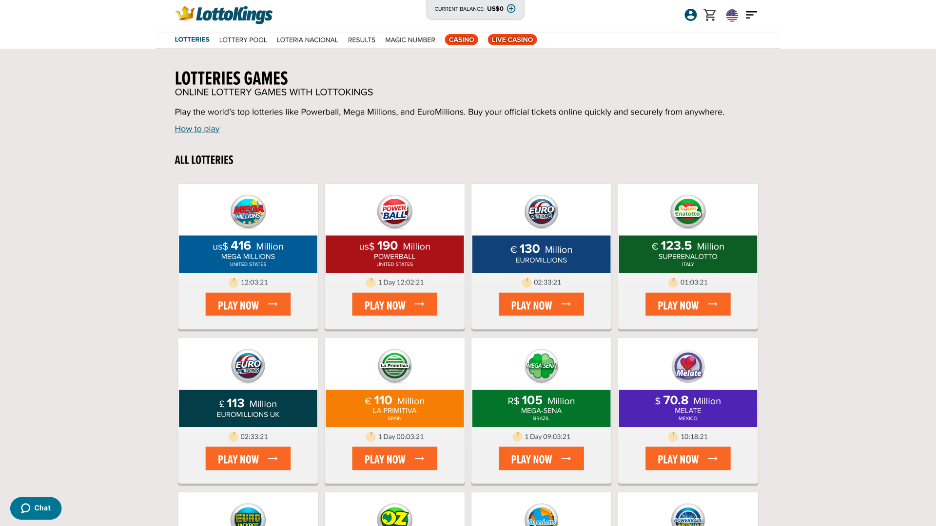 Lottokings Casino Desktop Lottery