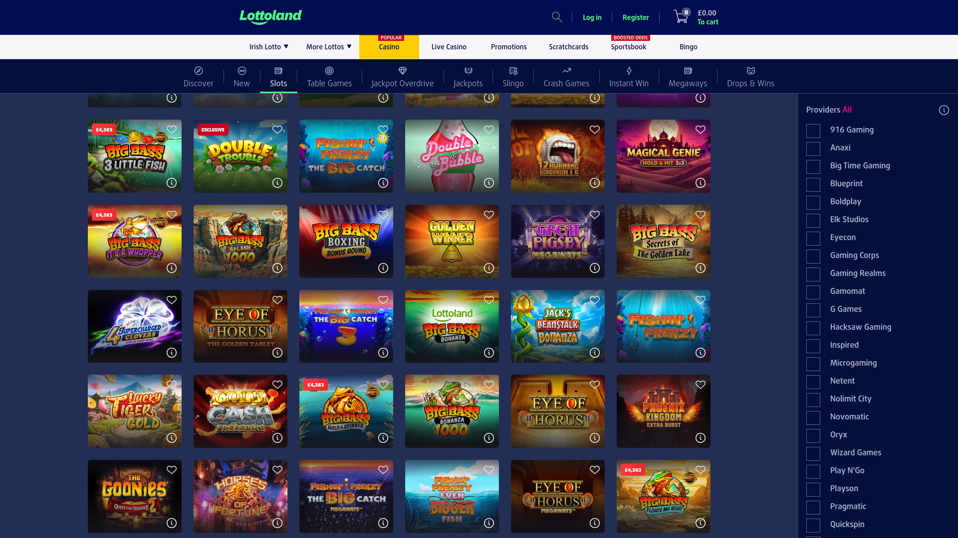 Développeurs du jeu de casino Lottoland pour ordinateur