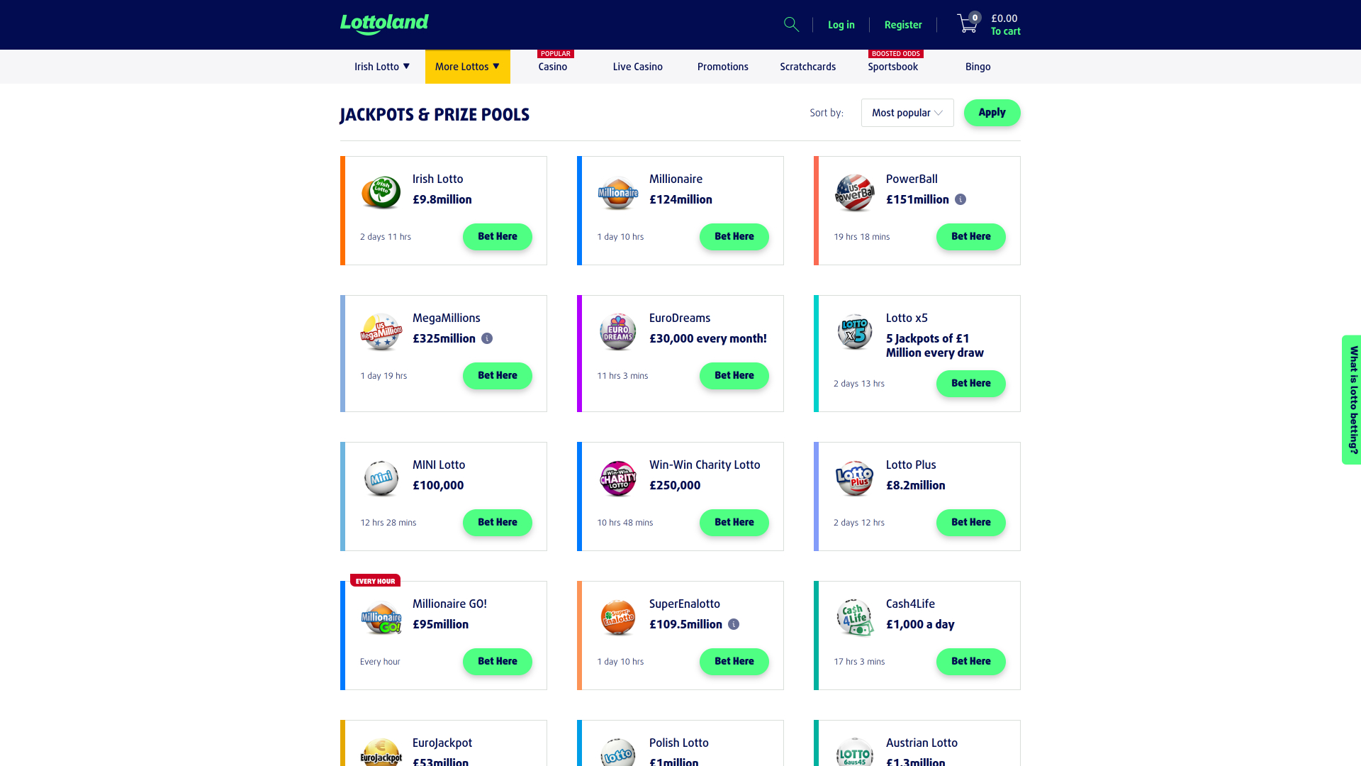 Lottoland Casino Loto sur ordinateur