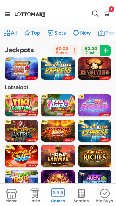 Lottomart Casino Mobile Jackpot
