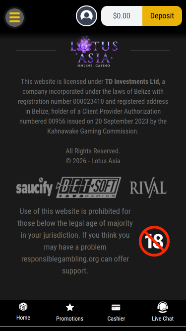 Développeurs de jeux mobiles de casino Lotus Asia