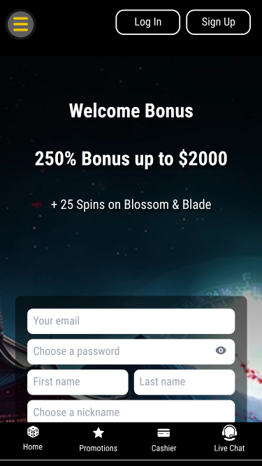 Lotus Asia Casino Mobile Homepage