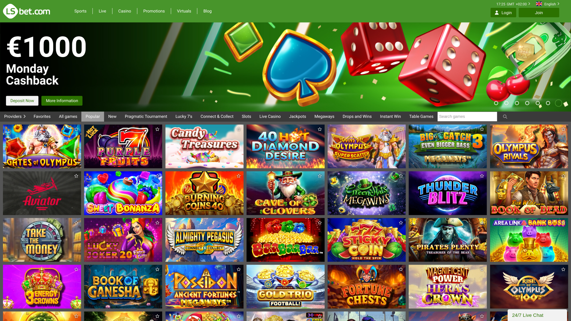 LSbet Casino Desktop-Spiele
