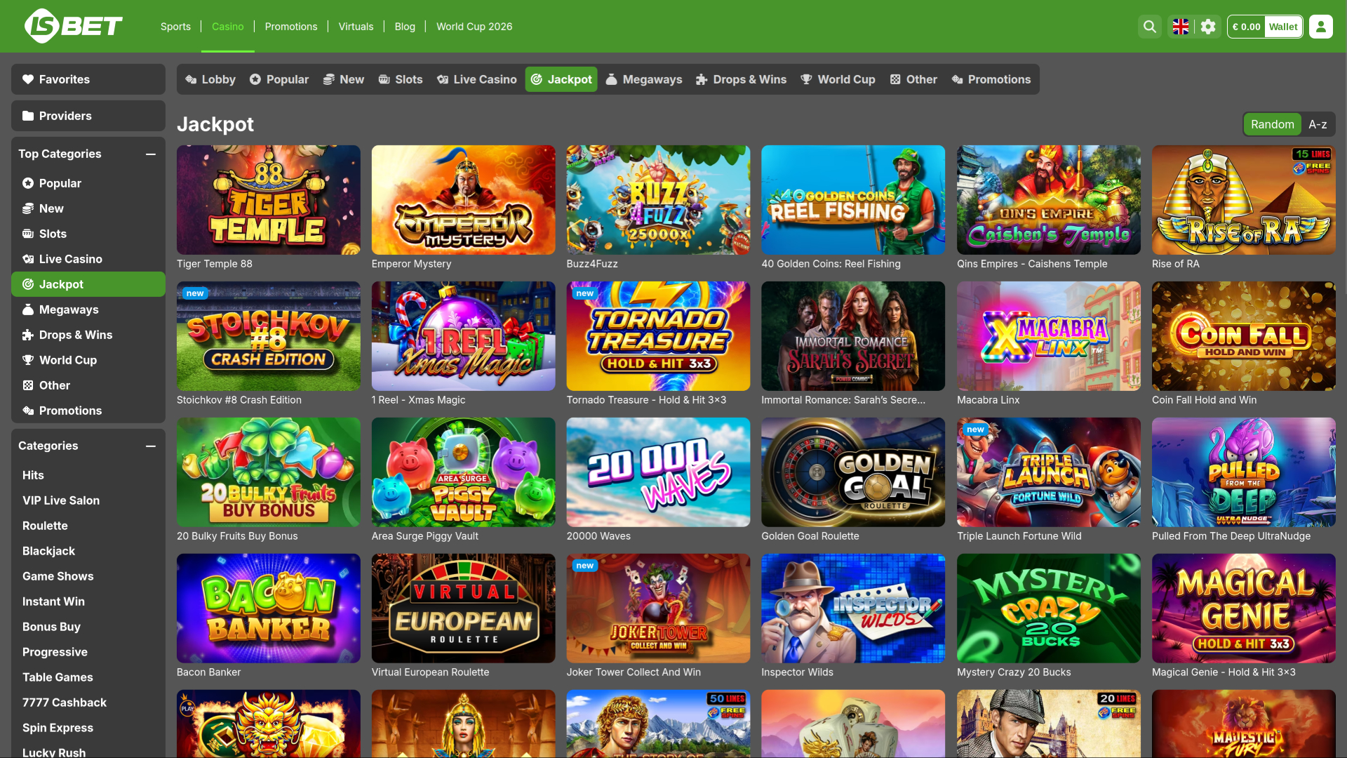 Jackpot de bureau du casino LSbet