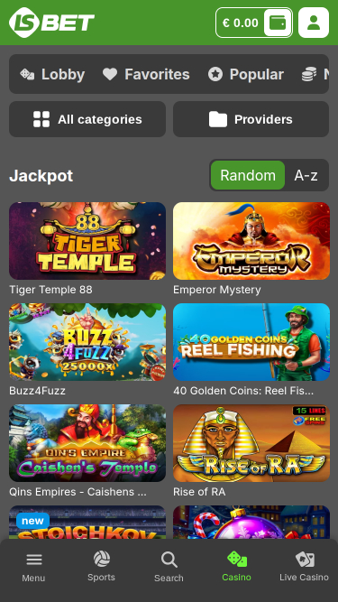 Jackpot mobile du casino LSbet