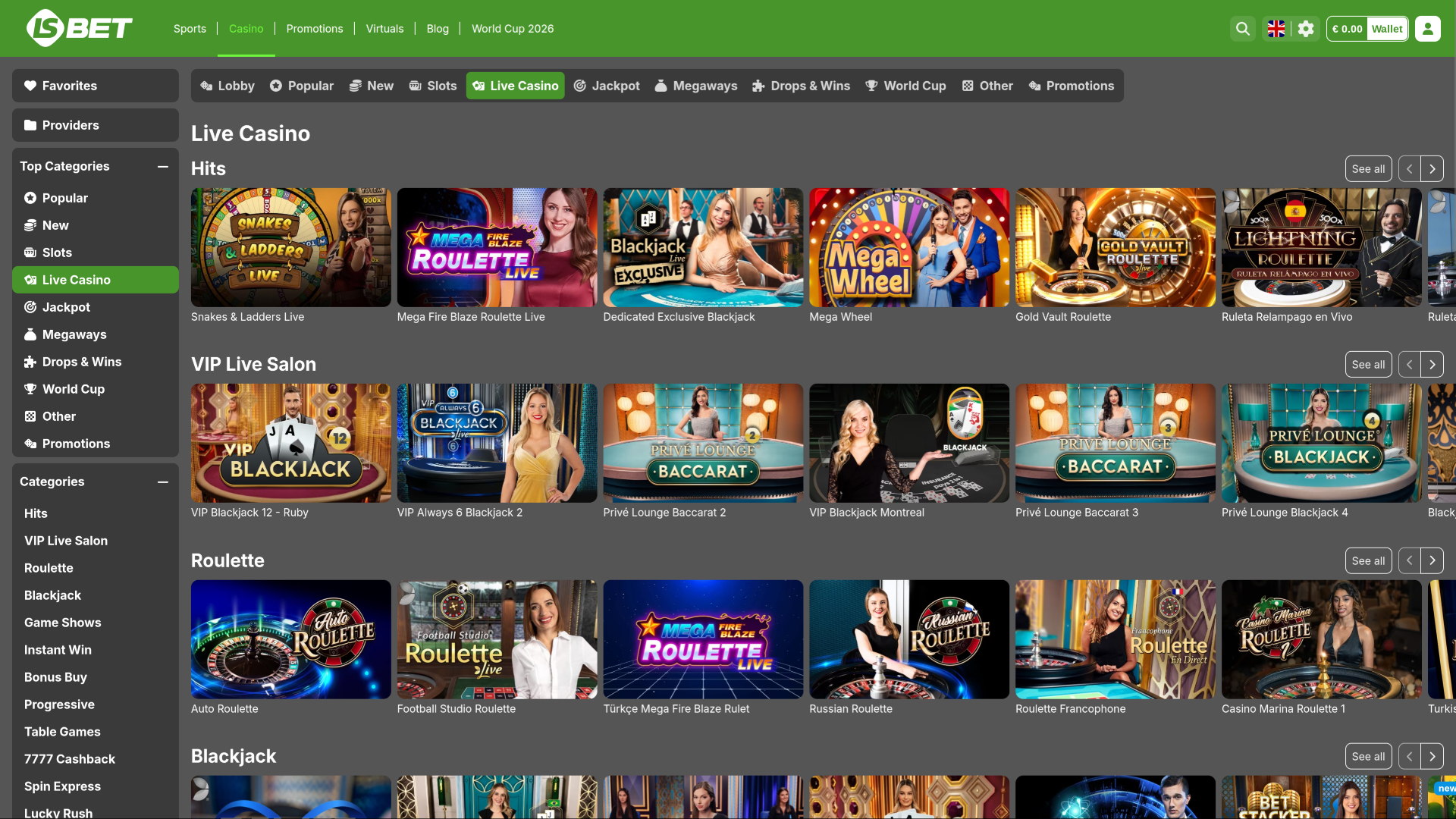 Casino LSbet sur ordinateur avec croupier en direct