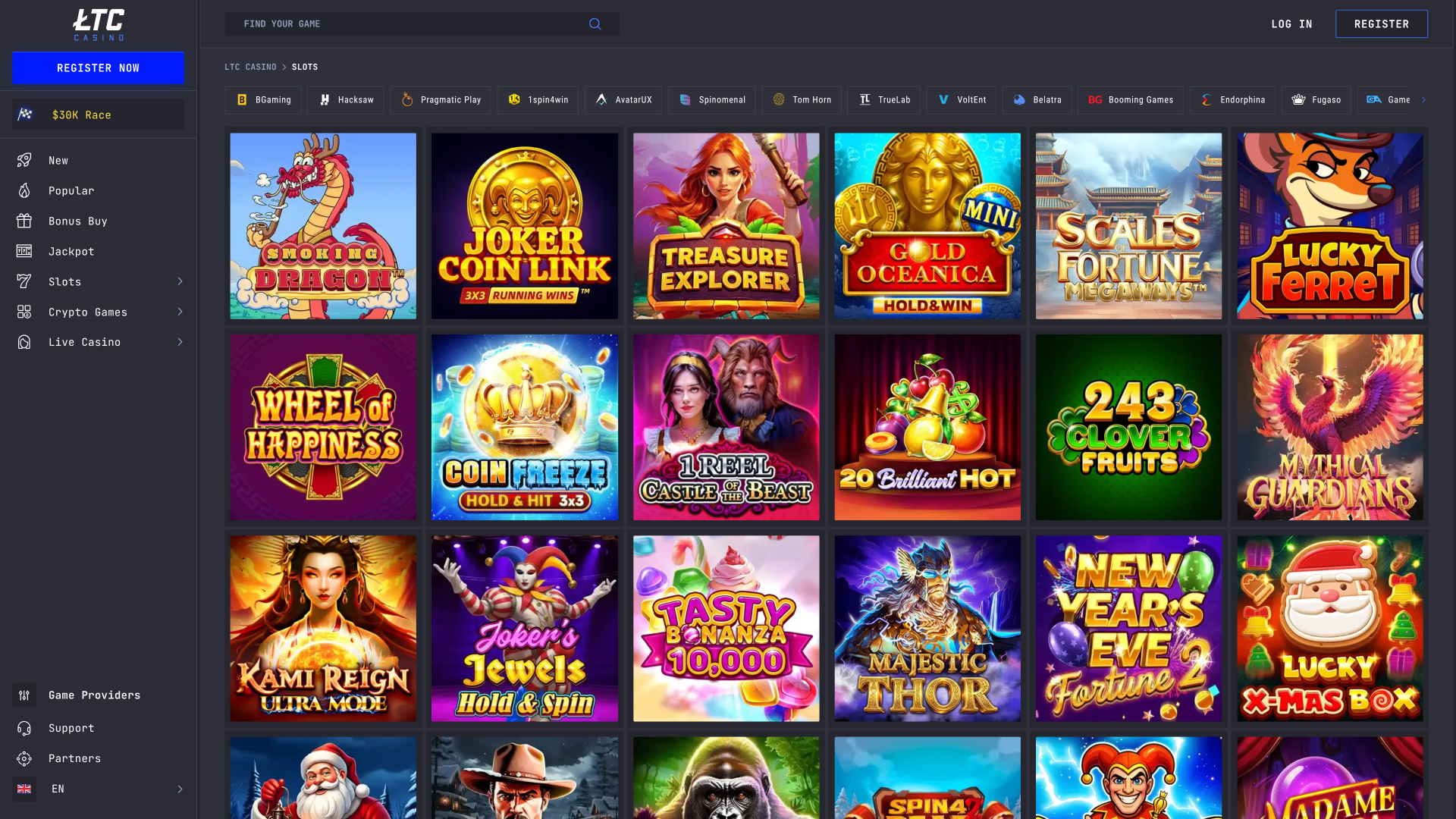 Jeux de casino LTC sur ordinateur