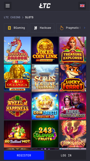 Jeux mobiles de casino LTC