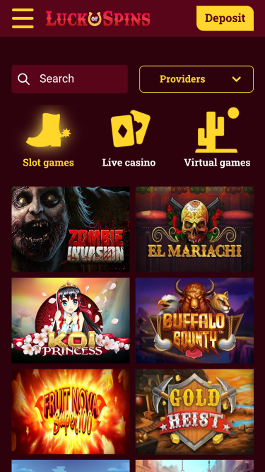 Jeux mobiles de casino Luck Of Spins