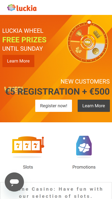 Luckia Casino Mobile Homepage