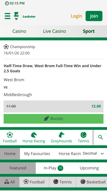 Sports mobiles du casino Luckster