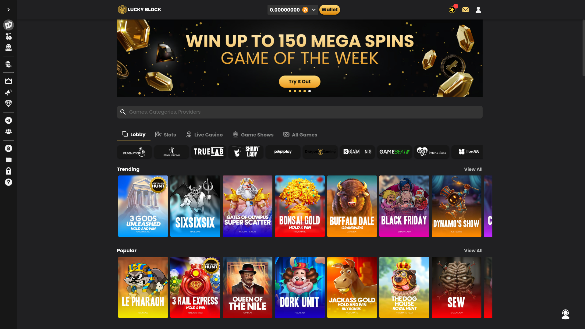 Développeurs du jeu de casino Lucky Block pour ordinateur