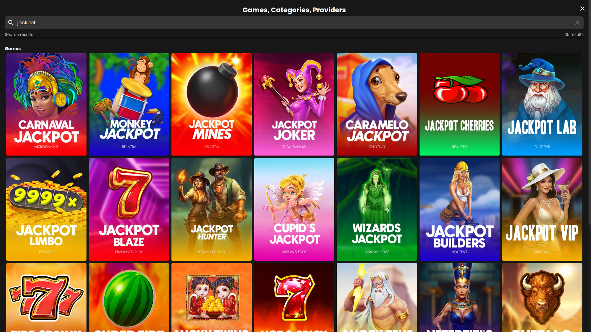 Jackpot de bureau du casino Lucky Block